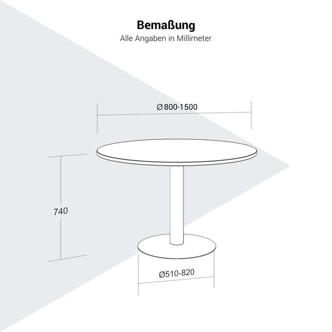 OPTIMA Besprechungstisch | Rund, Ø800-1500 mm, Weiß