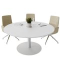 OPTIMA Besprechungstisch | Rund, Ø800-1500 mm, Weiß