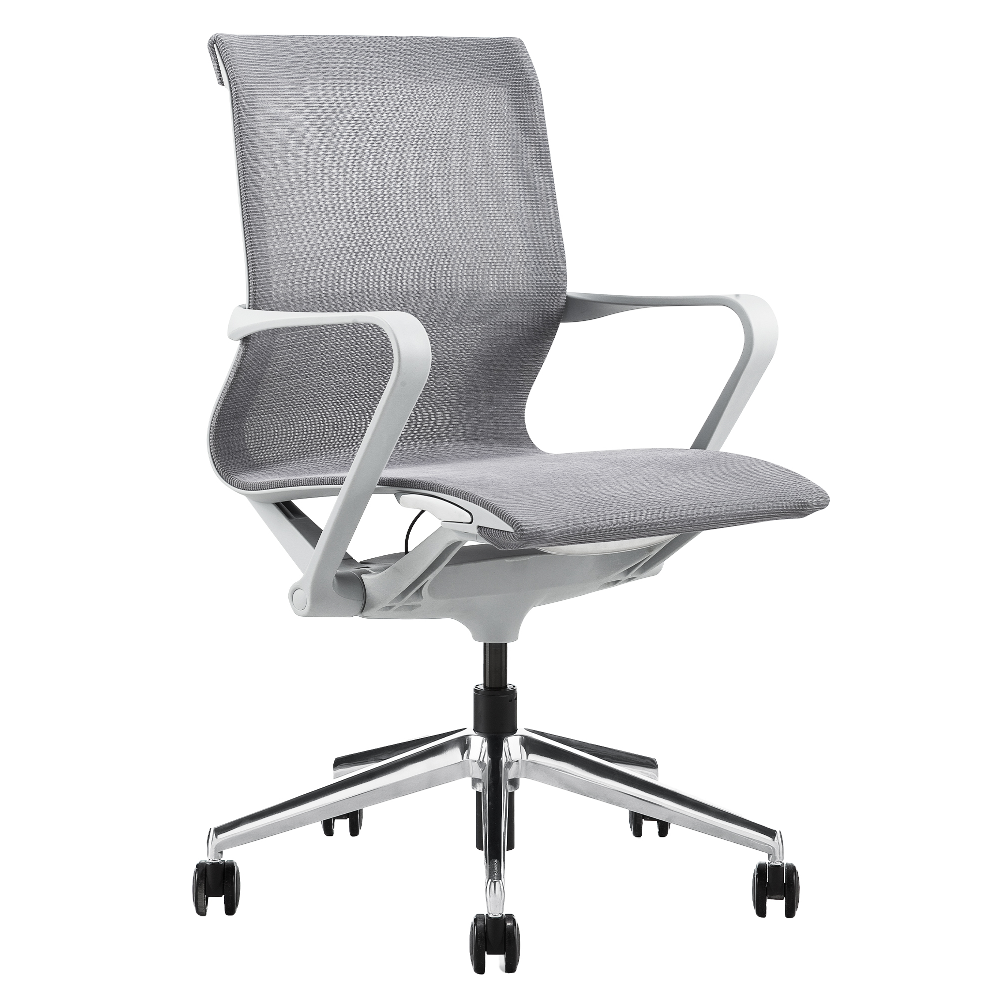 PROV Bürodrehstuhl | Atmungsaktiver Netzrücken, Wippmechanik, Grau - 1 Main Image