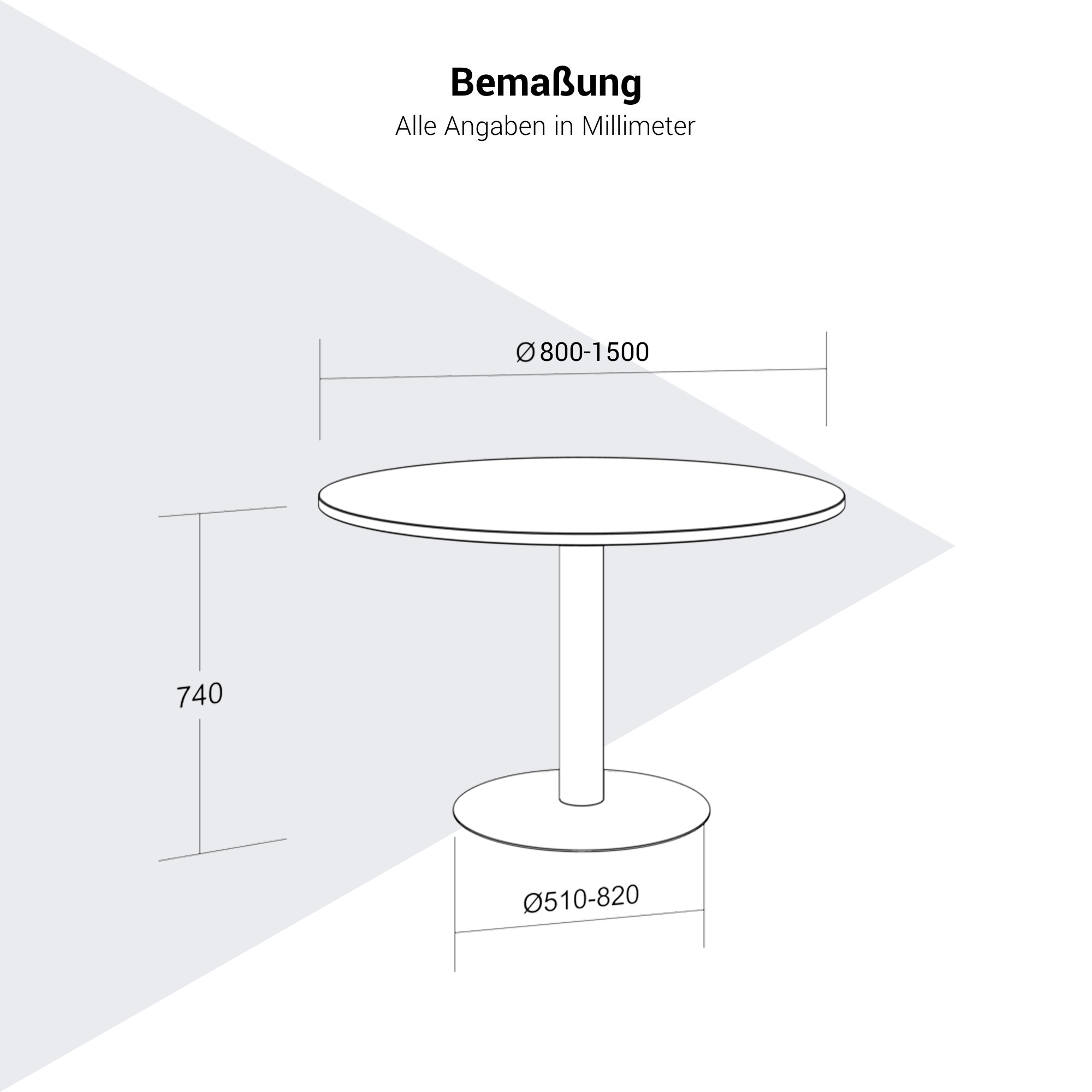 OPTIMA Besprechungstisch | Rund, Ø800-1200 mm, Perlgrau - 4 Main Image