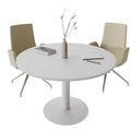 OPTIMA Besprechungstisch | Rund, Ø800-1200 mm, Perlgrau - 2 Thumbnail Image