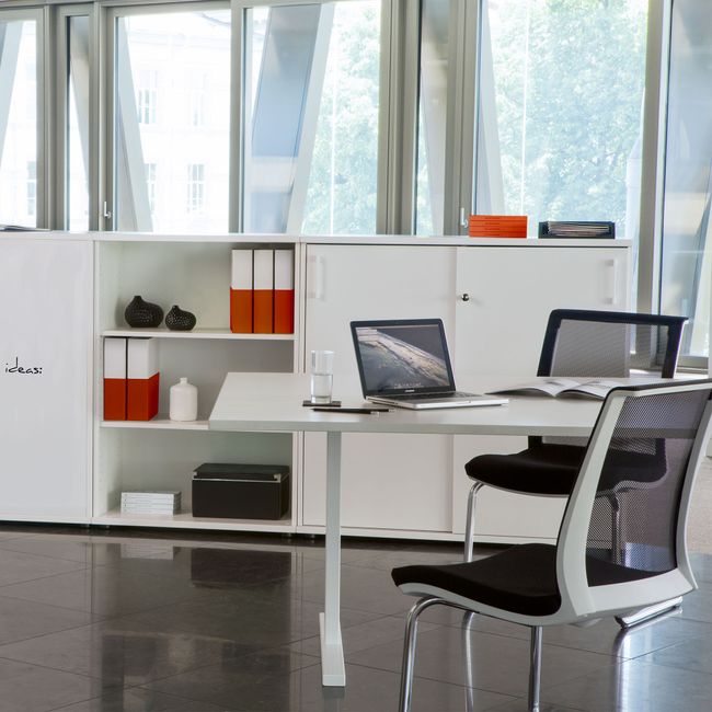 UNI Schiebetürenschränke | 2-5 OH, abschließbar, massive Rückwand