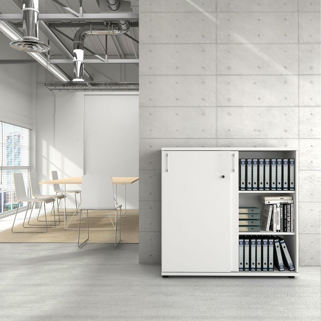 UNI Schiebetürenschränke | 2-5 OH, abschließbar, massive Rückwand