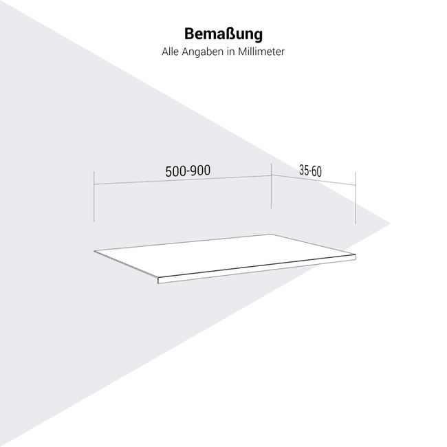 VALENTIA Schreibtischunterlage | 500-900 mm, mit Kantenschutz