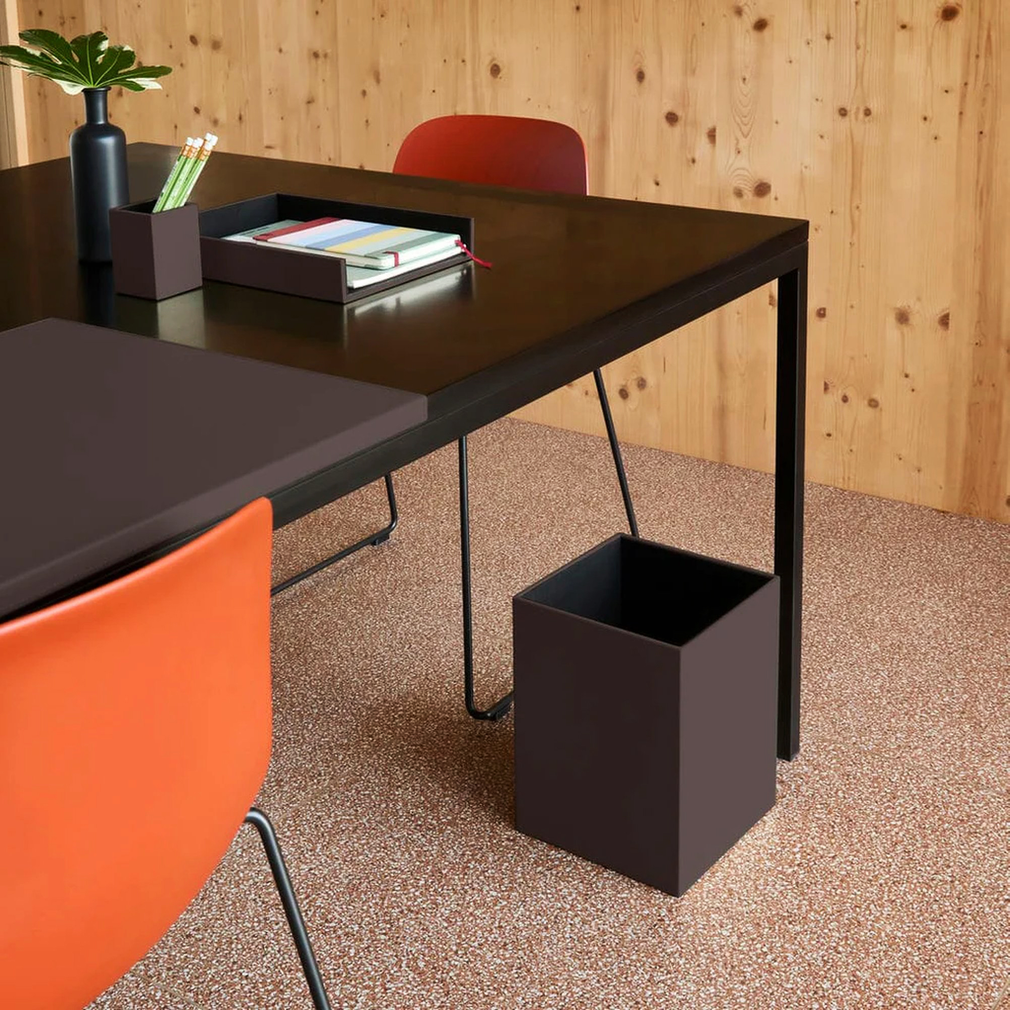 THEMIS Papierkorb | 250 x 250 mm, Lederbezug - 4 Main Image