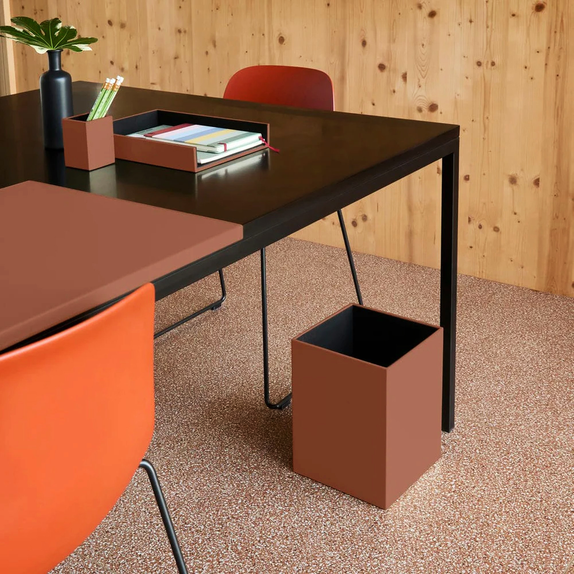 THEMIS Papierkorb | 250 x 250 mm, Lederbezug - 5 Main Image