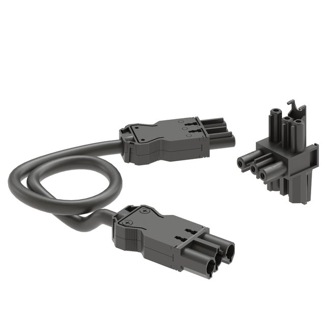 UNI Verteilerblock mit Verlängerungskabel | GST18i3-Stecker & 2 GST18i3-Buchsen