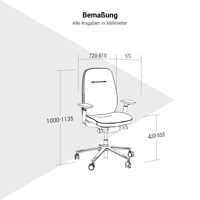 profim - PACE Bürodrehstuhl | Synchronmechanik, Netzrücken, Schwarz