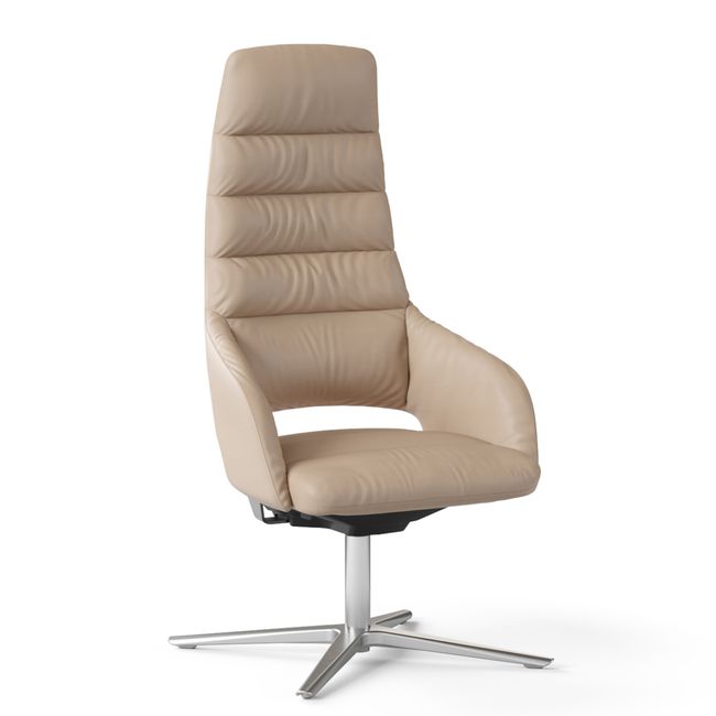 SANDIE Besucherstuhl | Hohe Rückenlehne, Synchronmechanik