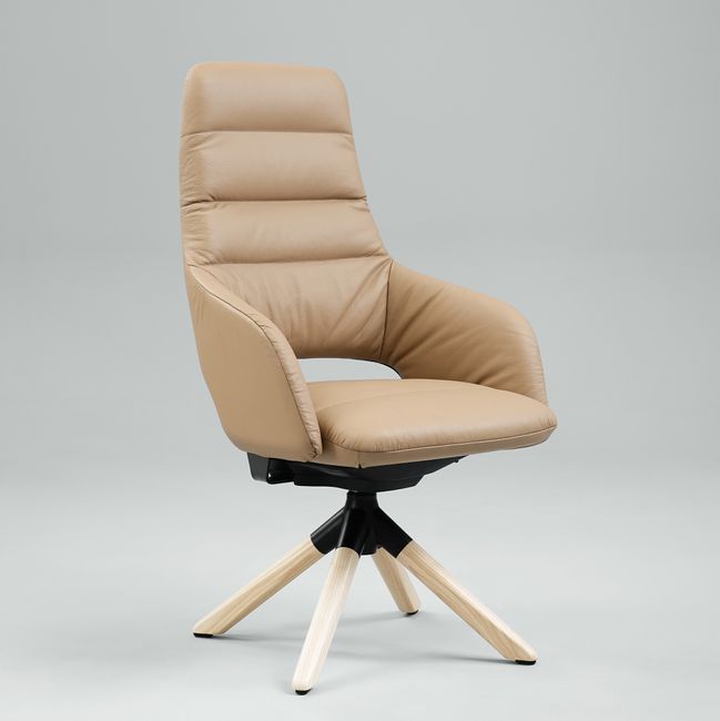 SANDIE Besucherstuhl | Mittlere Rückenlehne, Synchronmechanik