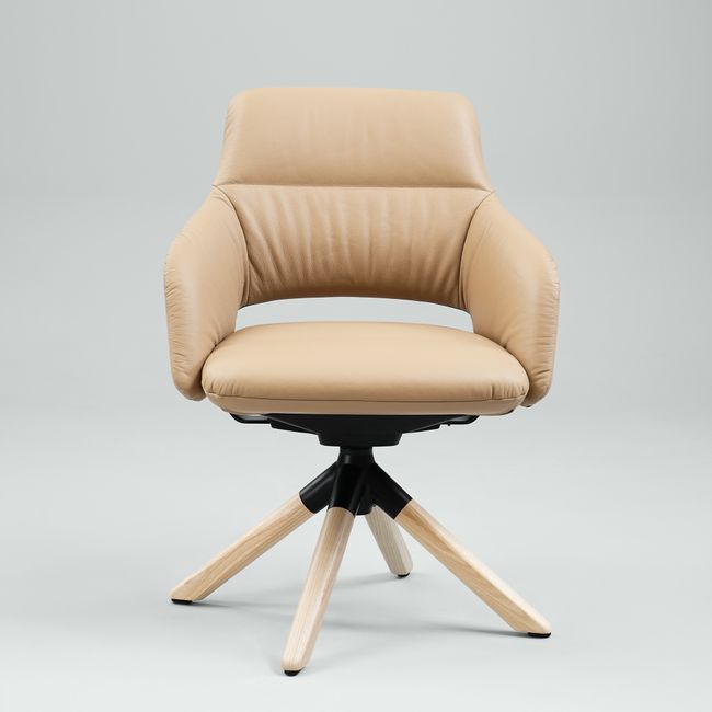 SANDIE Besucherstuhl | Niedrige Rückenlehne, Synchronmechanik