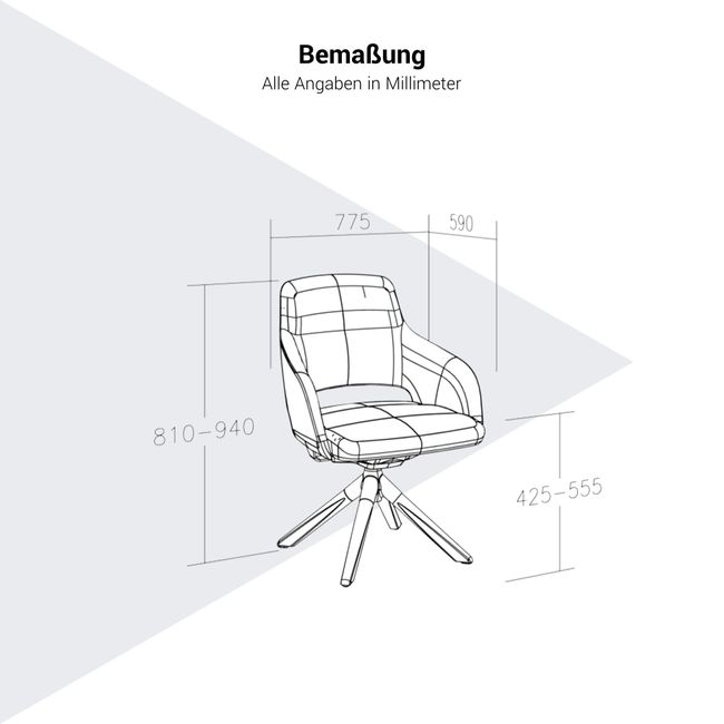SANDIE Besucherstuhl | Niedrige Rückenlehne, Synchronmechanik