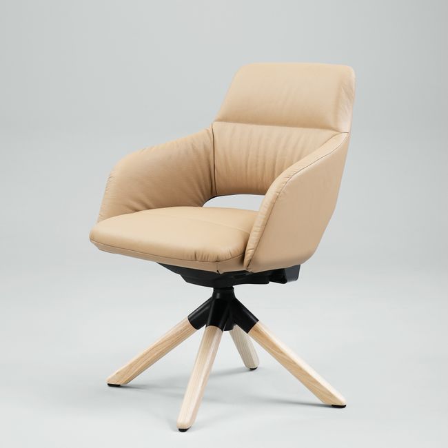 SANDIE Besucherstuhl | Niedrige Rückenlehne, Synchronmechanik