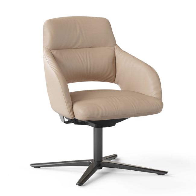 SANDIE Besucherstuhl | Niedrige Rückenlehne, Synchronmechanik