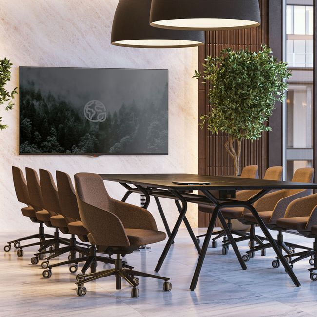 SANDIE Bürodrehstuhl | Niedrige Rückenlehne, Synchronmechanik, 5-Stern-Fußkreuz