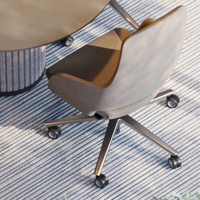 SANDIE Bürodrehstuhl | Niedrige Rückenlehne, Synchronmechanik, 5-Stern-Fußkreuz