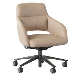 SANDIE Bürodrehstuhl | Niedrige Rückenlehne, Synchronmechanik, 5-Stern-Fußkreuz