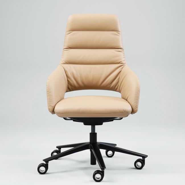 SANDIE Bürodrehstuhl | Mittlere Rückenlehne, Synchronmechanik, 5-Stern-Fußkreuz