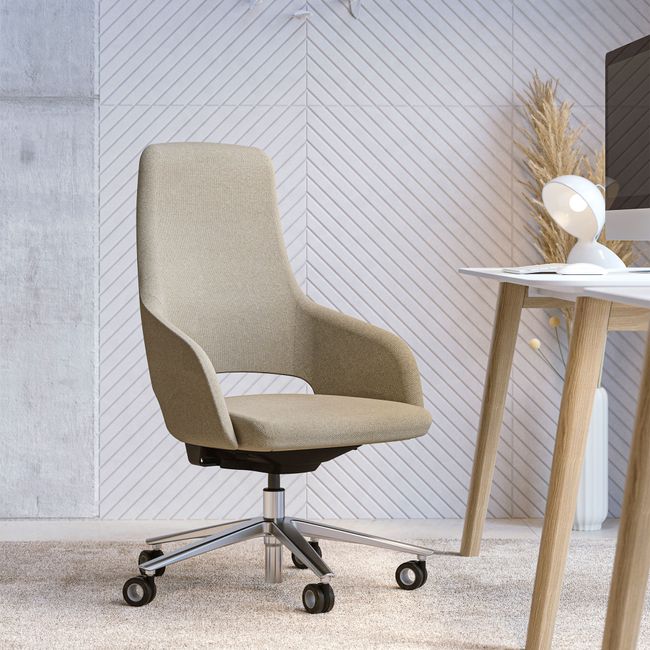 SANDIE Bürodrehstuhl | Mittlere Rückenlehne, Synchronmechanik, 5-Stern-Fußkreuz