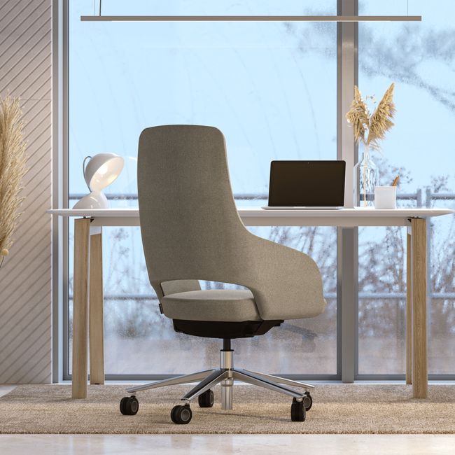 SANDIE Bürodrehstuhl | Mittlere Rückenlehne, Synchronmechanik, 5-Stern-Fußkreuz