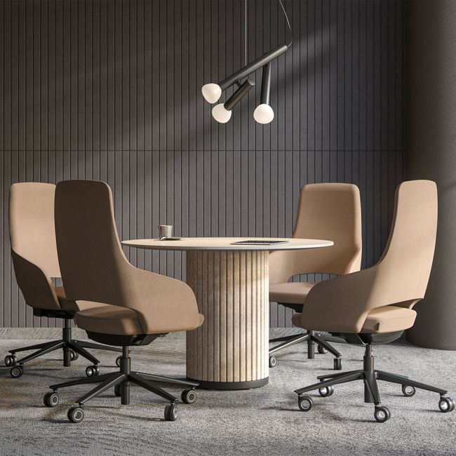 SANDIE Bürodrehstuhl | Mittlere Rückenlehne, Synchronmechanik, 5-Stern-Fußkreuz