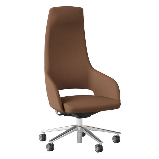 SANDIE Bürodrehstuhl | Hohe Rückenlehne, Synchronmechanik, 5-Stern-Fußkreuz