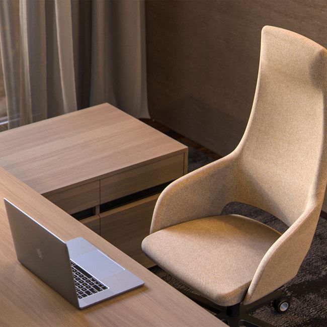 SANDIE Bürodrehstuhl | Hohe Rückenlehne, Synchronmechanik, 5-Stern-Fußkreuz