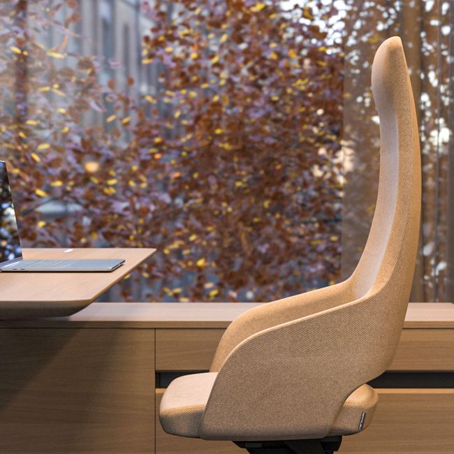 SANDIE Bürodrehstuhl | Hohe Rückenlehne, Synchronmechanik, 5-Stern-Fußkreuz