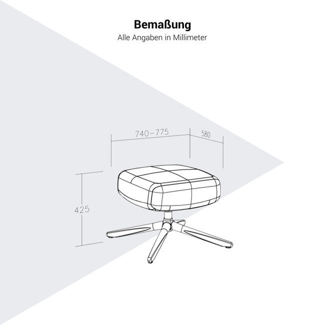 SANDIE Ottomane | 4-Stern-Fußkreuz oder Holz-Fußkreuz, über 80 Farben