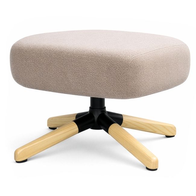 SANDIE Ottomane | 4-Stern-Fußkreuz oder Holz-Fußkreuz, über 80 Farben