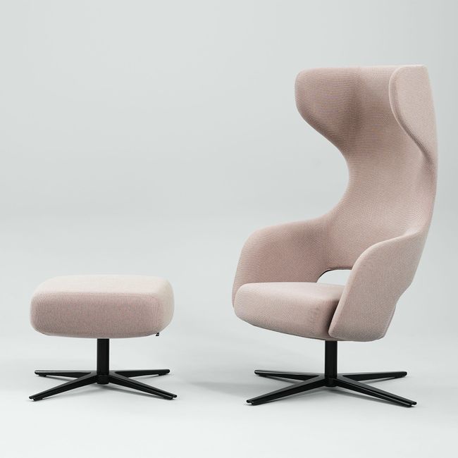 SANDIE Ottomane | 4-Stern-Fußkreuz oder Holz-Fußkreuz, über 80 Farben