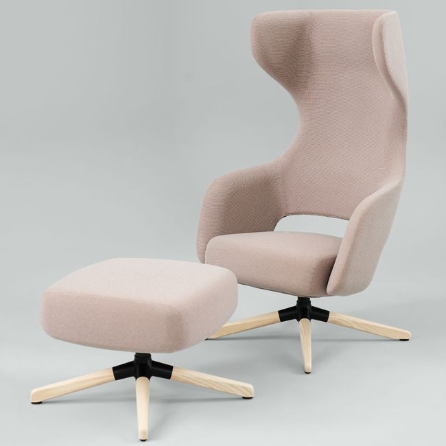 SANDIE Ottomane | 4-Stern-Fußkreuz oder Holz-Fußkreuz, über 80 Farben