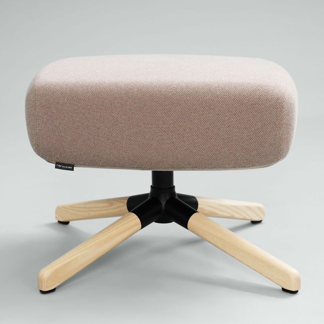 SANDIE Ottomane | 4-Stern-Fußkreuz oder Holz-Fußkreuz, über 80 Farben