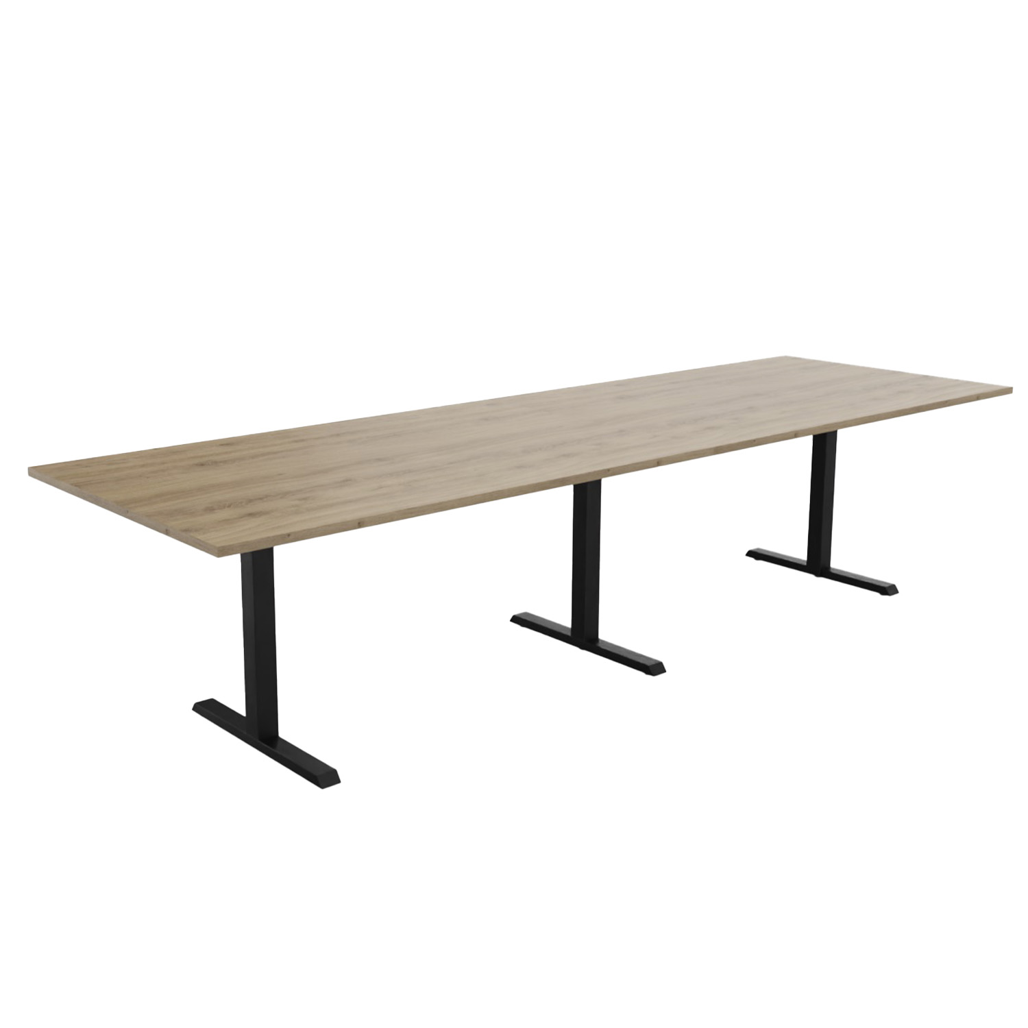Table de conférence L-Line | 3200-4800 mm, passage de câbles intégré, ports multimédia en option - 8 Main Image
