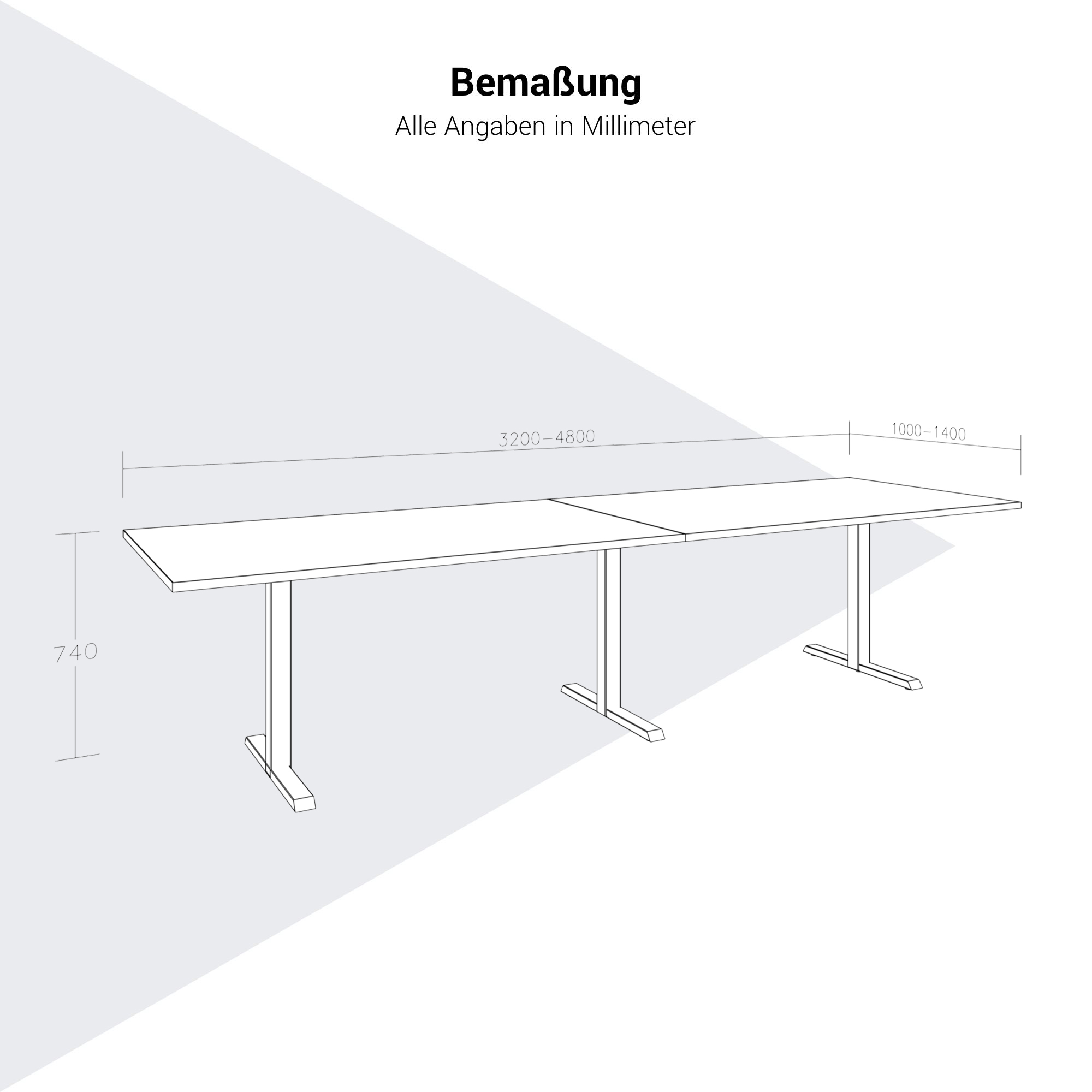Table de conférence L-Line | 3200-4800 mm, passage de câbles intégré, ports multimédia en option - 9 Main Image