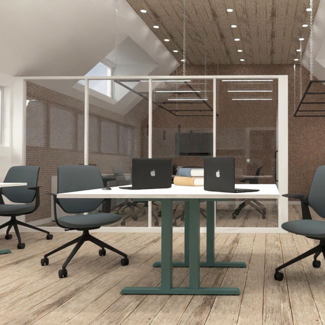 L-Line Konferenztisch | 3200-4800 mm, integrierte Kabelführung, optionale Mediaports