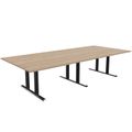 L-Line Konferenztisch | 3200-4800 mm, integrierte Kabelführung, optionale Mediaports