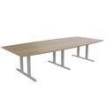 L-Line Konferenztisch | 3200-4800 mm, integrierte Kabelführung, optionale Mediaports
