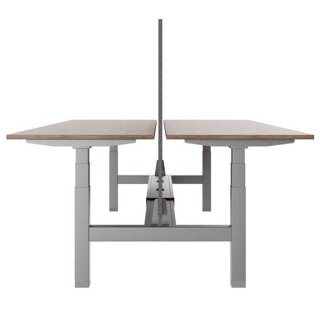 TELDRA Pro Team-Schreibtisch | 1600-1800 mm, elektrisch höhenverstellbar, Bernsteineiche