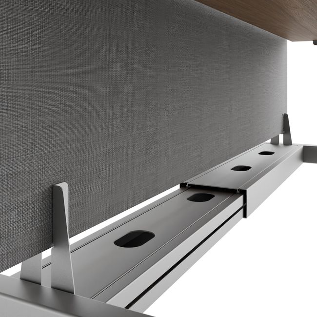 TELDRA Pro Team-Schreibtisch | 1600-1800 mm, elektrisch höhenverstellbar, Bernsteineiche