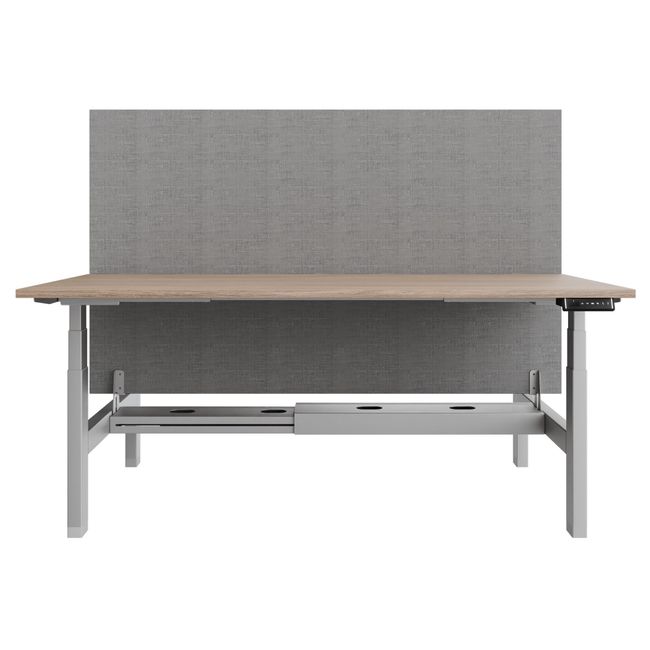 TELDRA Pro Team-Schreibtisch | 1600-1800 mm, elektrisch höhenverstellbar, Bernsteineiche