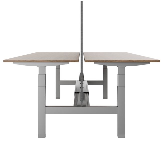 TELDRA Pro Team-Schreibtisch | 1600-1800 mm, elektrisch höhenverstellbar, Bernsteineiche