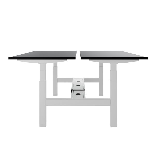 TELDRA Pro Team-Schreibtisch | 1600-1800 mm, elektrisch höhenverstellbar, Schwarz