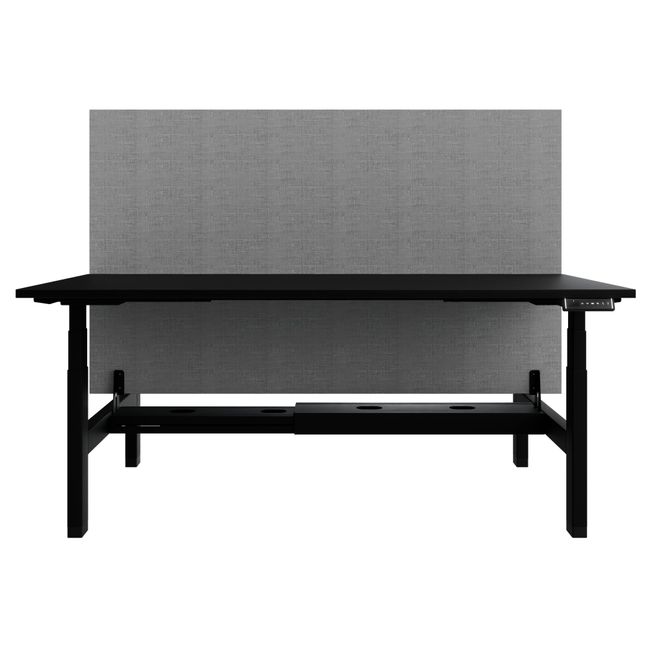 TELDRA Pro Team-Schreibtisch | 1600-1800 mm, elektrisch höhenverstellbar, Schwarz