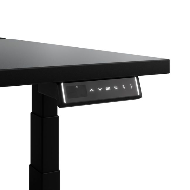 TELDRA Pro Team-Schreibtisch | 1600-1800 mm, elektrisch höhenverstellbar, Schwarz