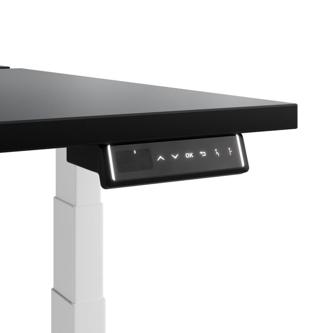 TELDRA Pro Team-Schreibtisch | 1600-1800 mm, elektrisch höhenverstellbar, Schwarz