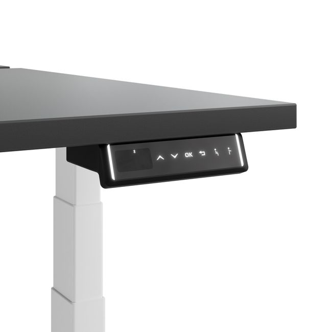 TELDRA Pro Team-Schreibtisch | 1600-1800 mm, elektrisch höhenverstellbar, Anthrazit