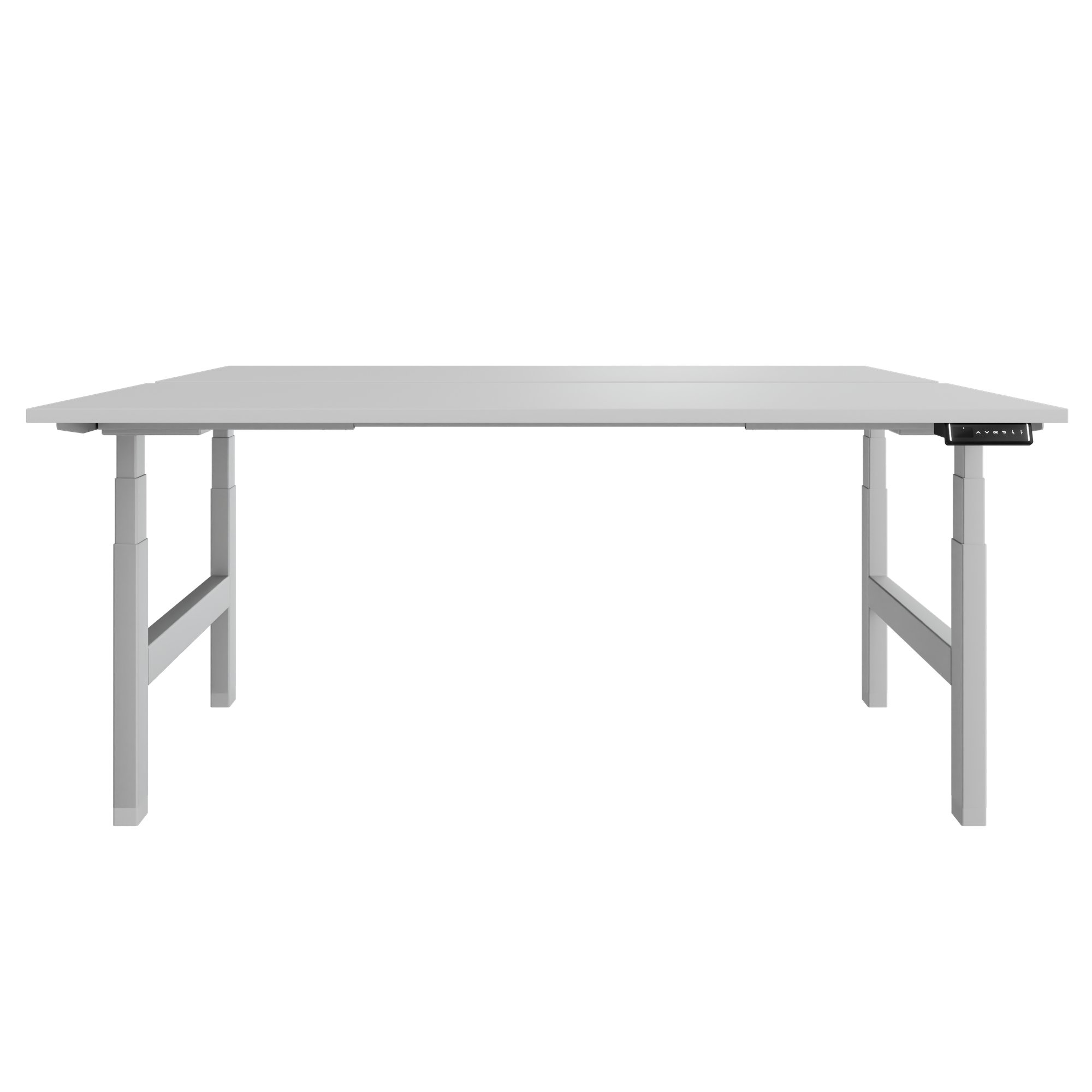 TELDRA Pro Team-Schreibtisch | 1600-1800 mm, elektrisch höhenverstellbar, Perlgrau - 2 Main Image
