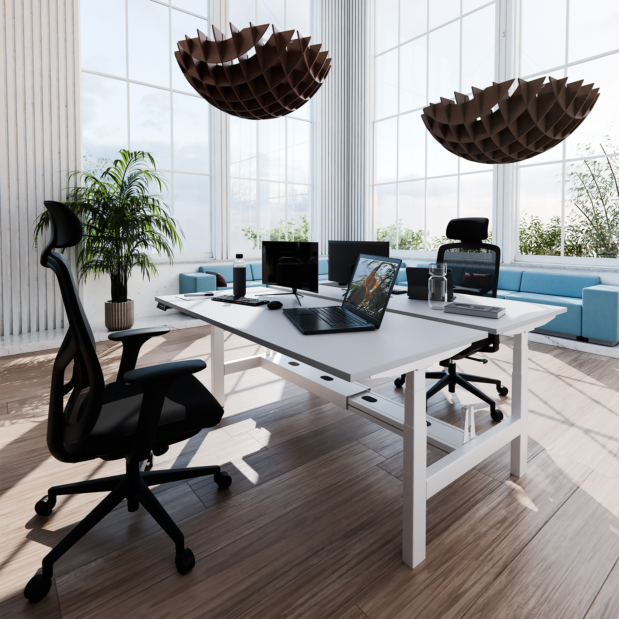 Bureau TELDRA Pro Team | 1600-1800 mm, réglable en hauteur électriquement, gris perle - 8 Main Image