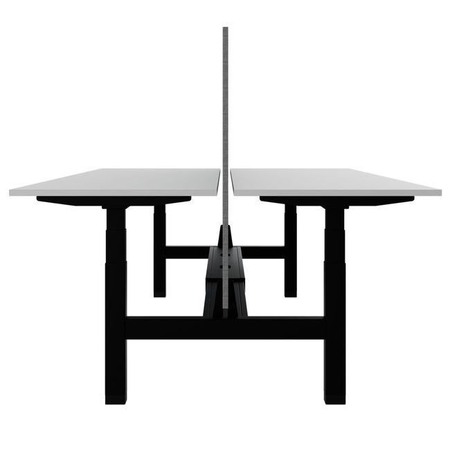 TELDRA Pro Team-Schreibtisch | 1600-1800 mm, elektrisch höhenverstellbar, Perlgrau